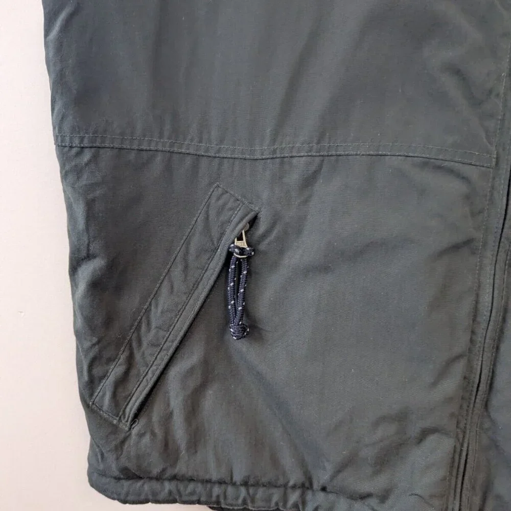 Vintage Abercrombie & Fitch Vest‎ Mens L Green Nylon Fleece Lined Y2K